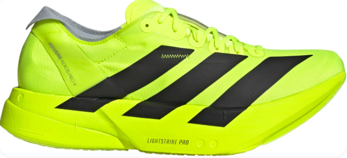 adidas Adizero Adios Pro 4 Men's Neon Yellow Running Shoes