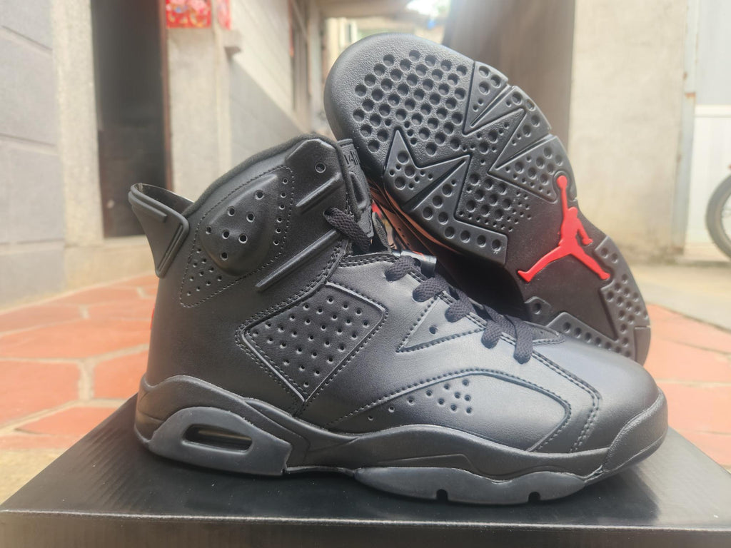 Air Jordan 6 Retro Black & Red High-Top Sneakers