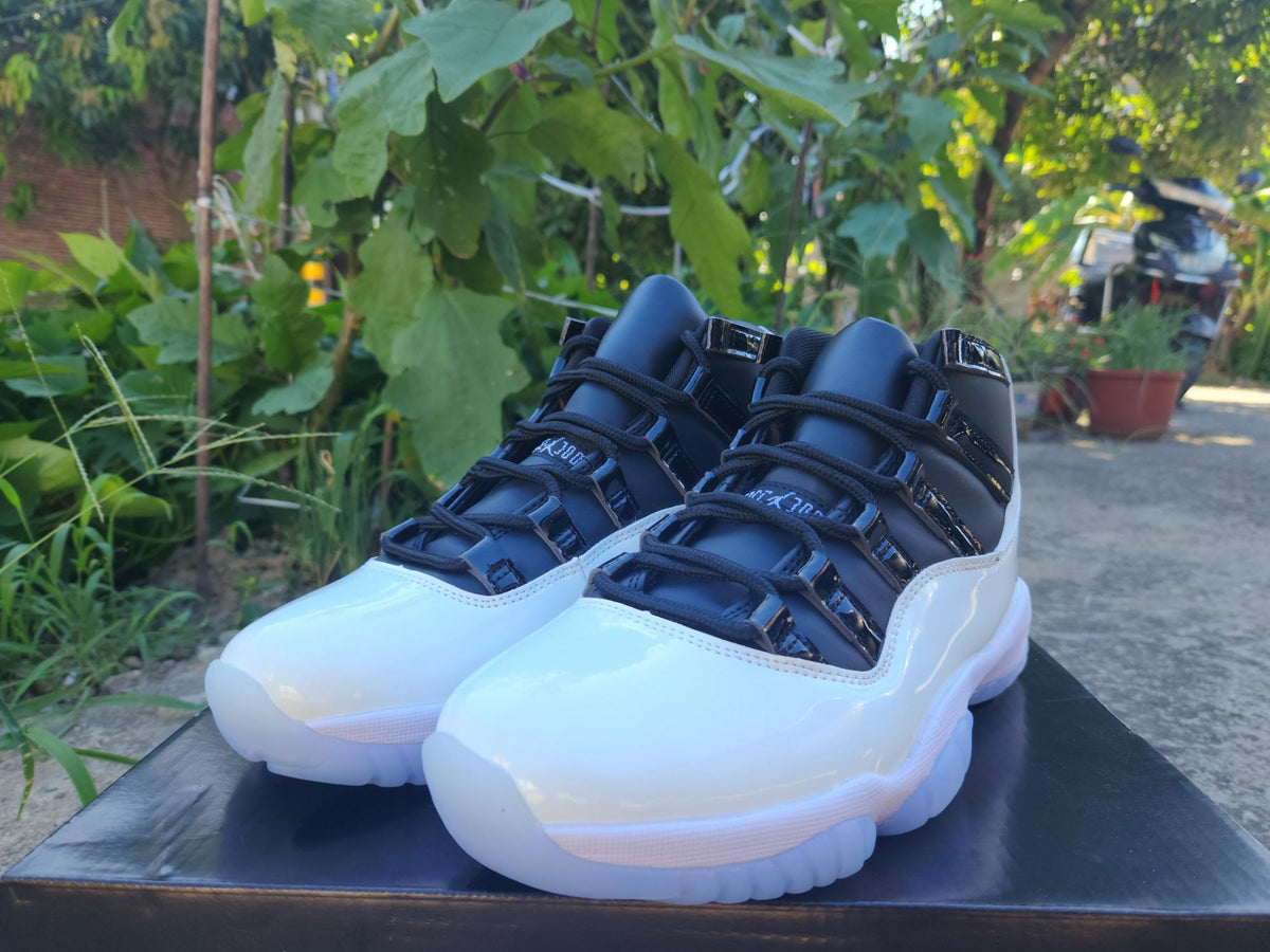 Air Jordan High-Top Sneakers - Black & Glossy White