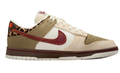 Nike Dunk Low Unisex Sneakers | Khaki, Cream & Burgundy
