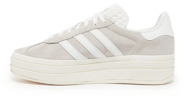adidas Gazelle Bold Grey & White Women's Platform Sneakers