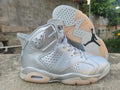 Air Jordan 6 Metallic Silver High-Top Sneakers