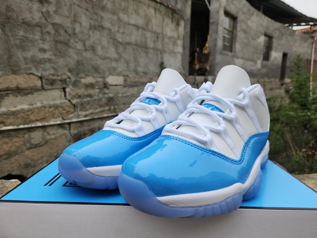 Air Jordan Low-Top Sneakers - White & Sky Blue