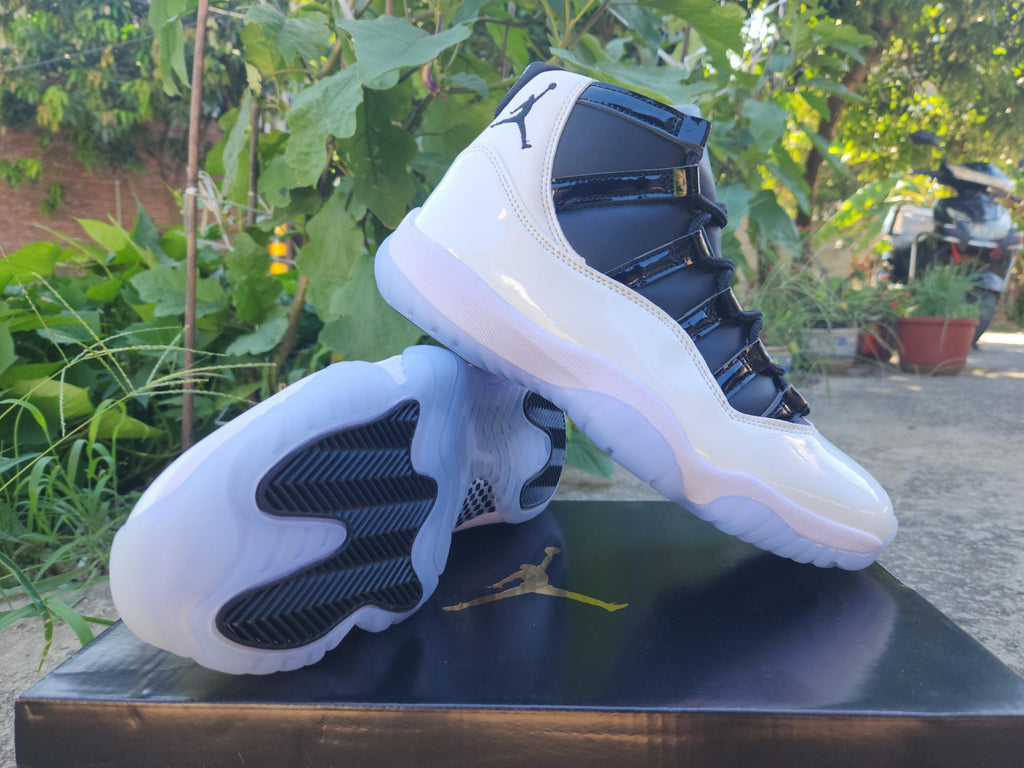 Air Jordan High-Top Sneakers - Black & Glossy White