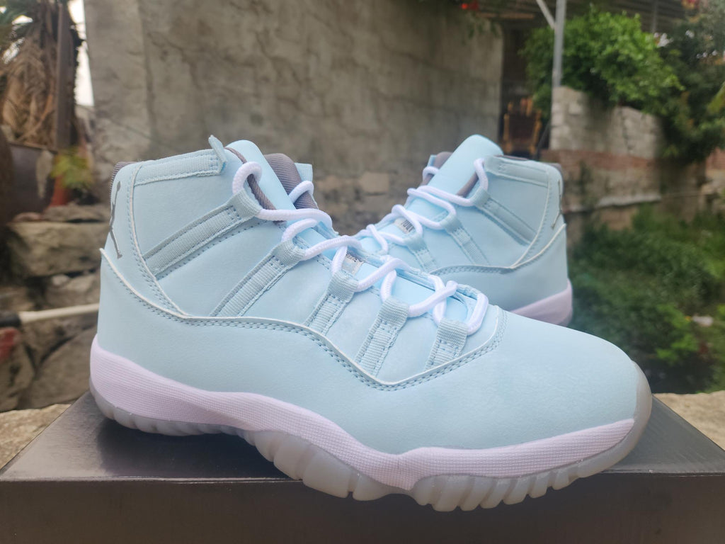 Air Jordan 11 Retro Pale Moon Light Blue High-Top Sneakers