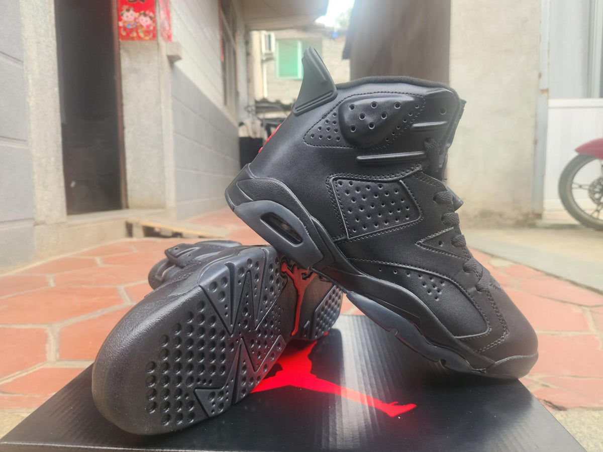 Air Jordan 6 Retro Black & Red High-Top Sneakers