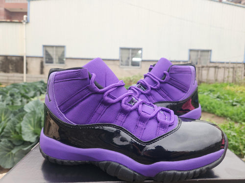 Air Jordan 11 Retro Men's Black & Purple High-Top Sneakers
