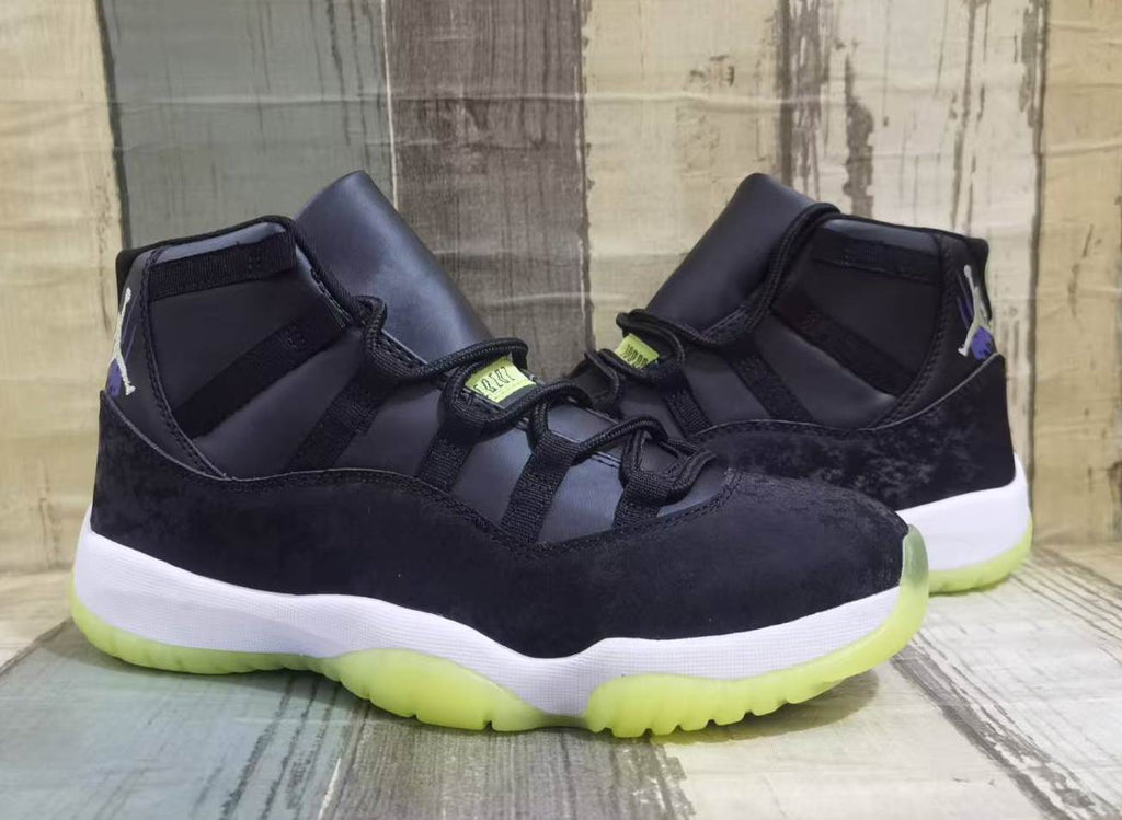 Air Jordan 11 Retro Halloween Black & Volt Glow Sneakers