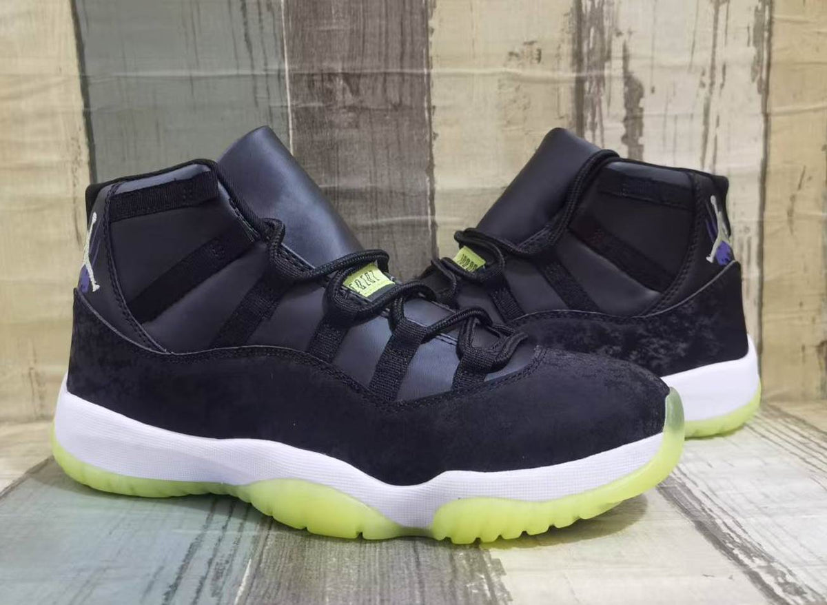 Air Jordan 11 Retro Halloween Black & Volt Glow Sneakers