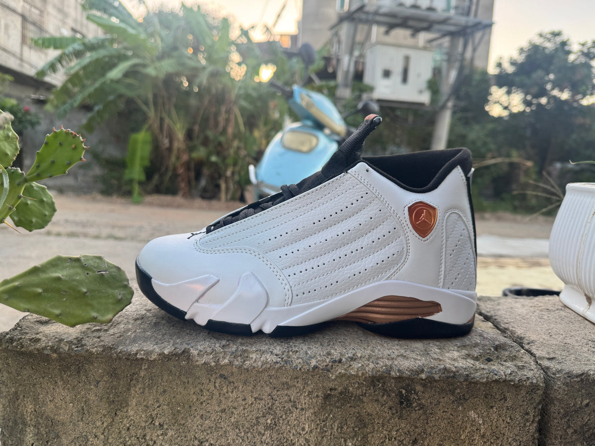 Air Jordan Retro Sneakers - White & Gold