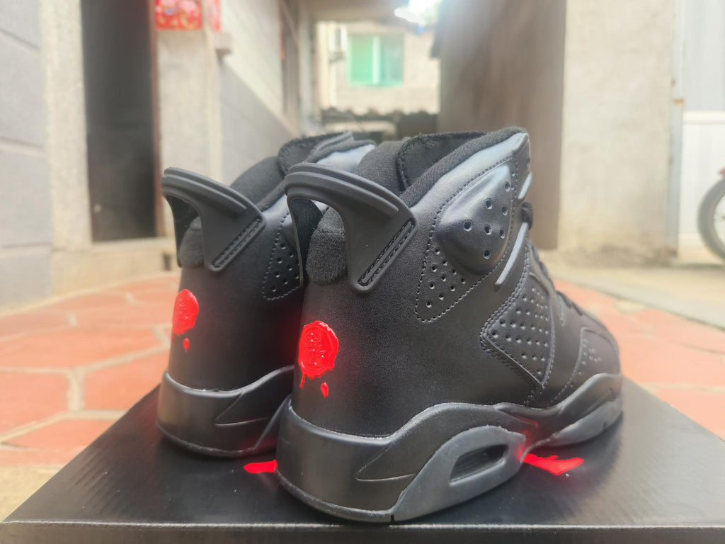 Air Jordan 6 Retro Black & Red High-Top Sneakers
