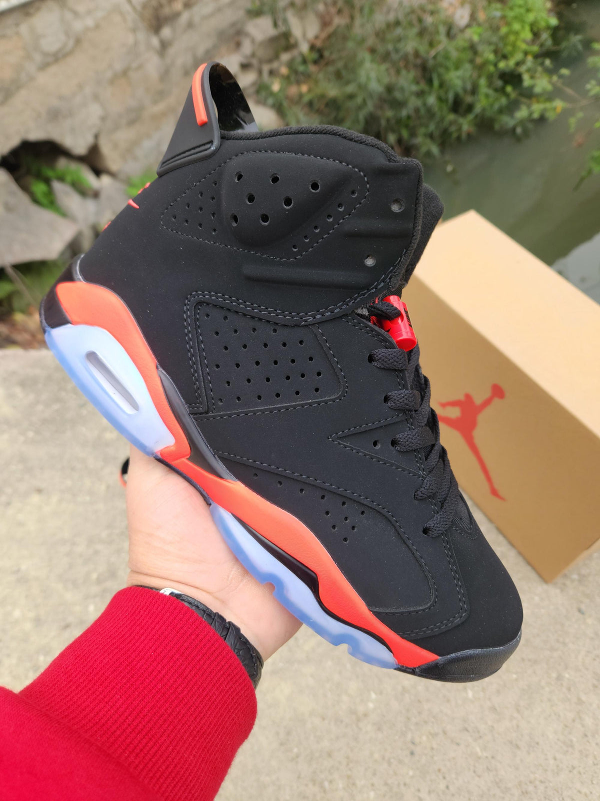 Air Jordan 6 Black & Red High-Top Sneakers