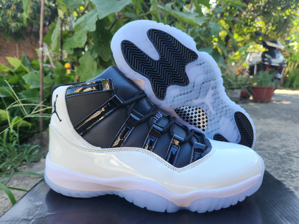 Air Jordan High-Top Sneakers - Black & Glossy White