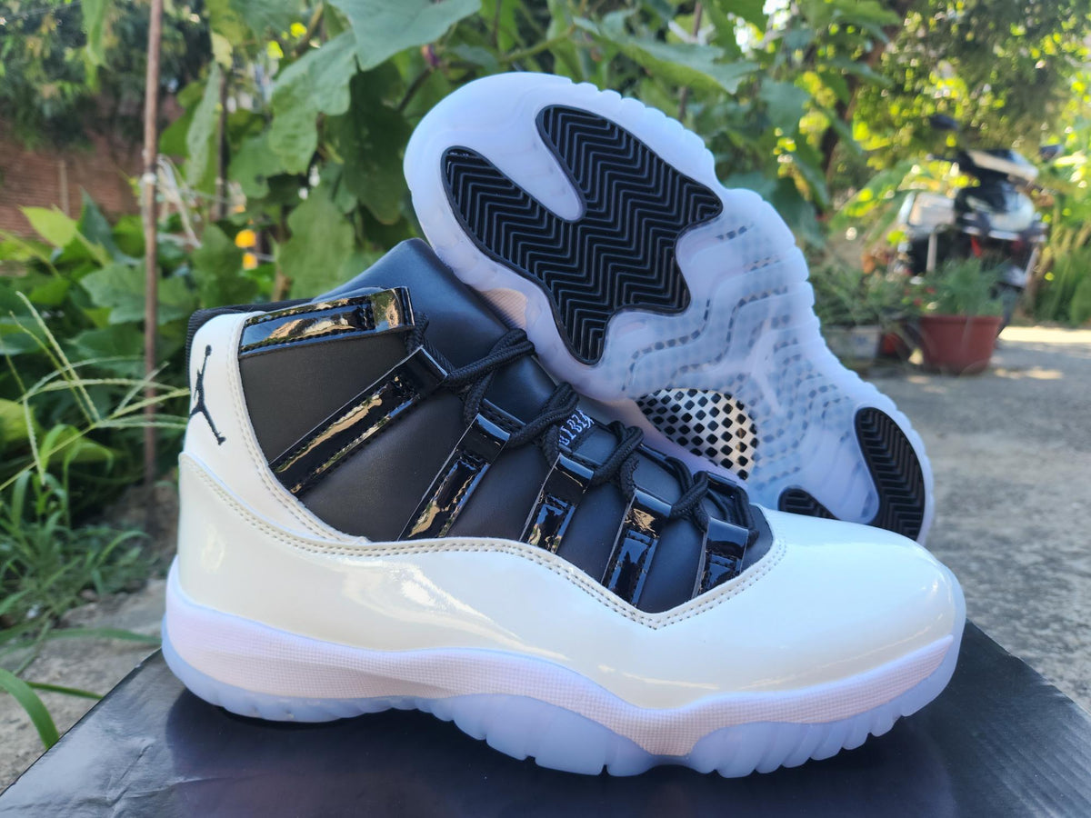 Air Jordan High-Top Sneakers - Black & Glossy White