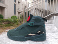 Air Jordan 8 Dark Green & Gold High-Top Sneakers