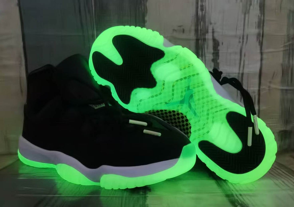 Air Jordan 11 Retro Halloween Black & Volt Glow Sneakers