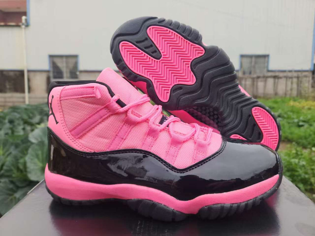 Air Jordan 11 Retro Black & Pink High-Top Sneakers