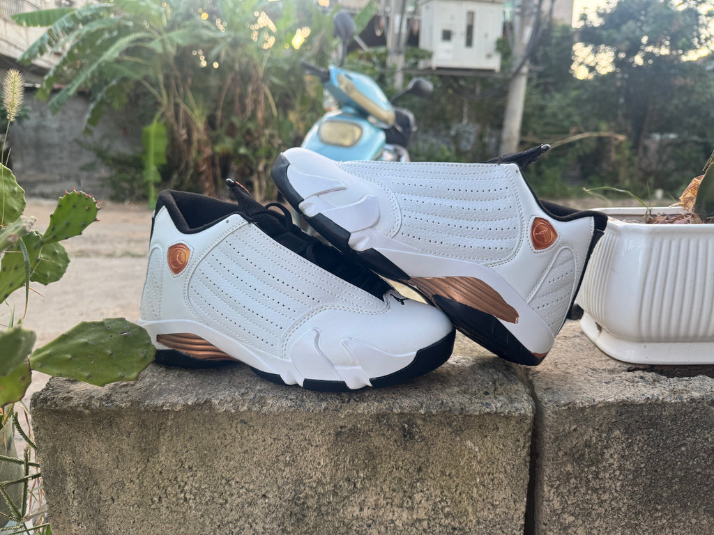 Air Jordan Retro Sneakers - White & Gold