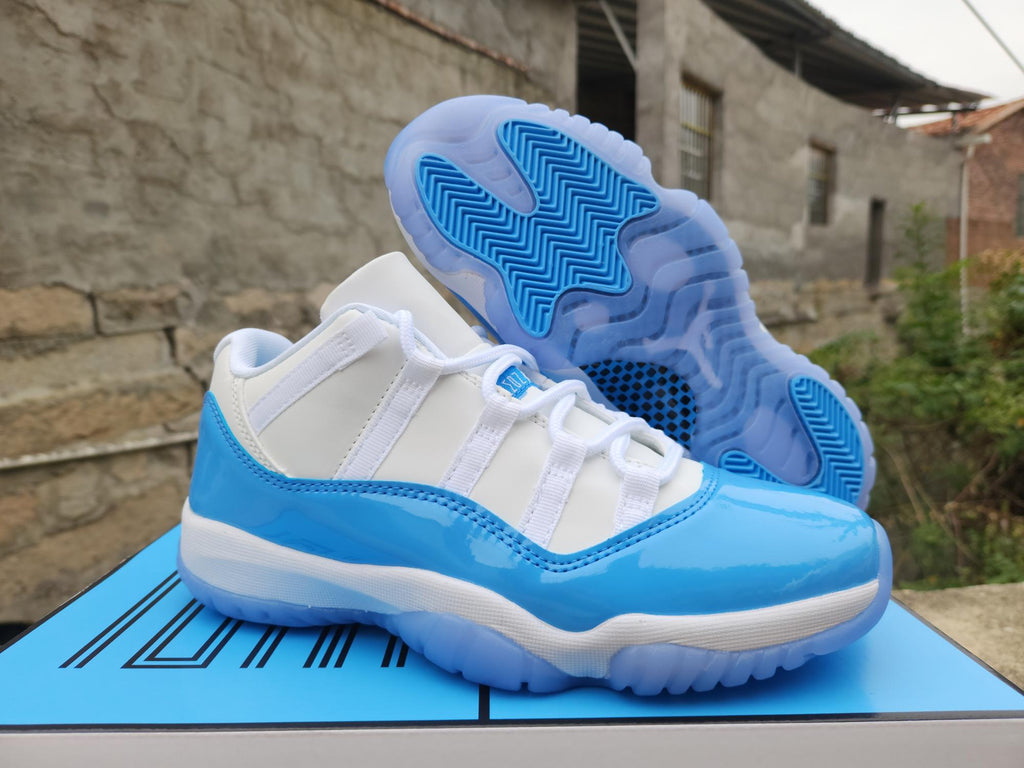 Air Jordan Low-Top Sneakers - White & Sky Blue