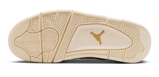 Air Jordan 4 Retro Metallic Gold Women's Cream Sneakers