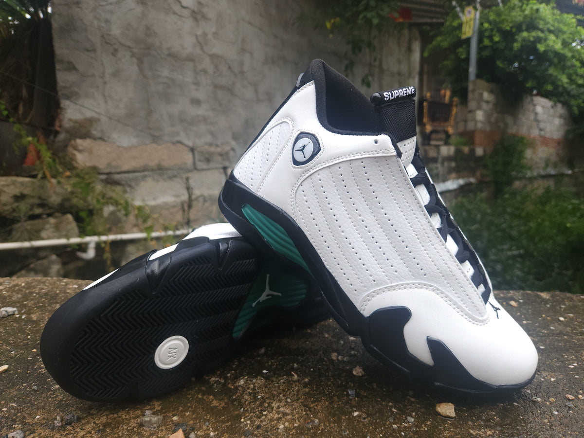 Air Jordan Retro Sneakers - White, Black & Green