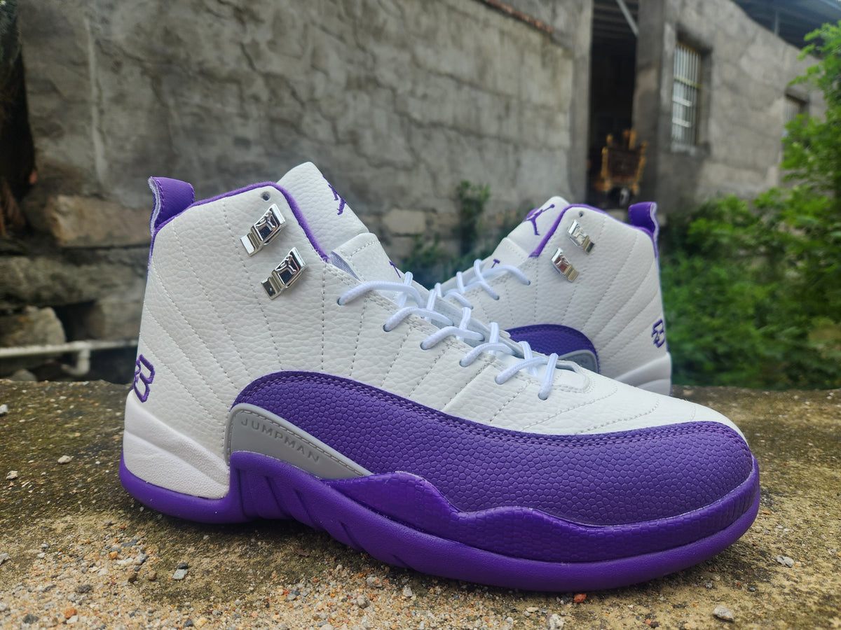Air Jordan High-Top Sneakers - White & Purple