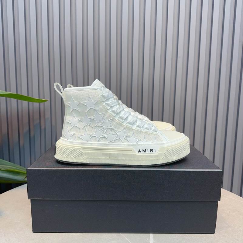 AMIRI Tonal Star High-Top Sneakers | White