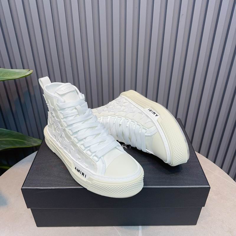 AMIRI Tonal Star High-Top Sneakers | White