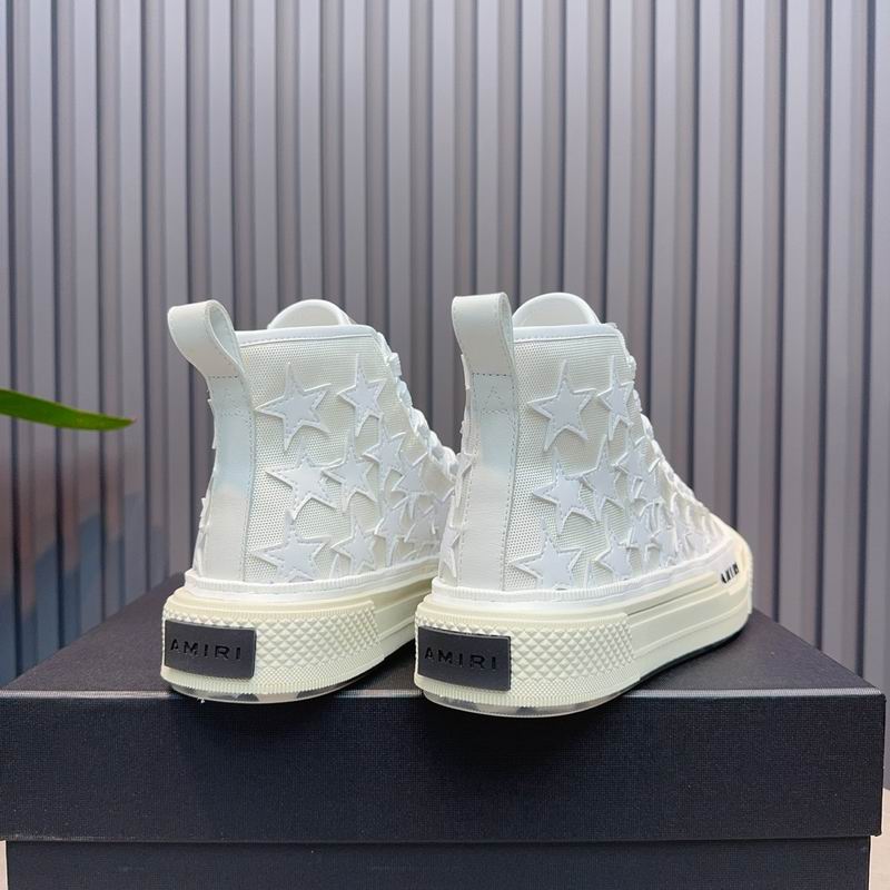 AMIRI Tonal Star High-Top Sneakers | White
