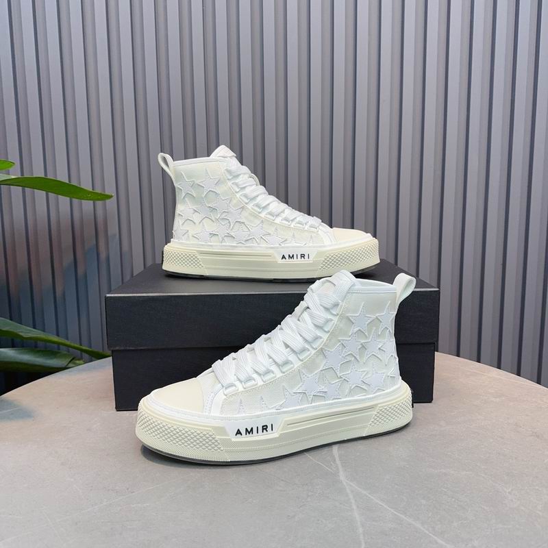 AMIRI Tonal Star High-Top Sneakers | White