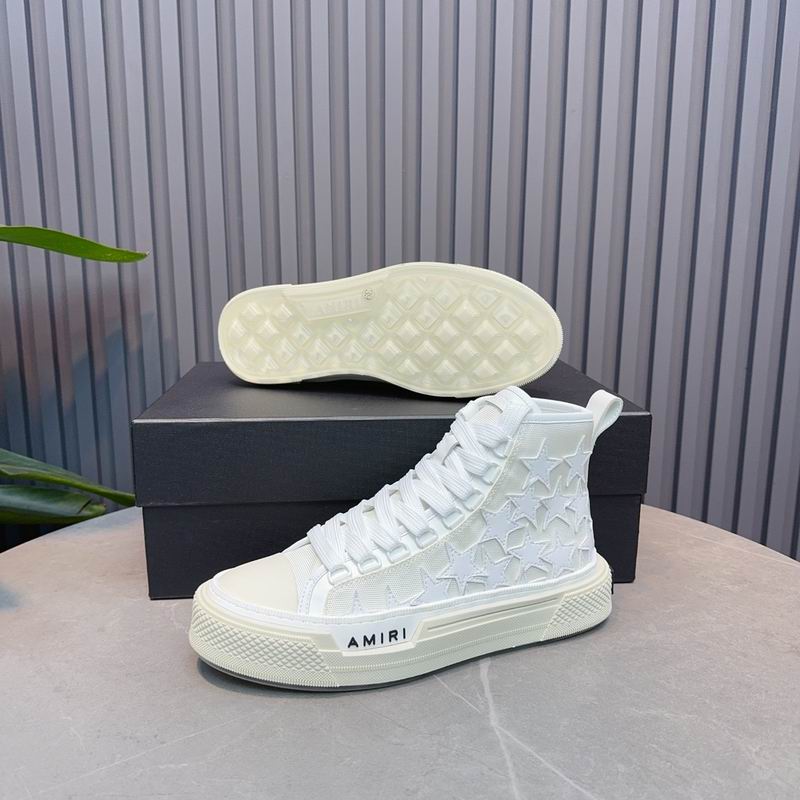 AMIRI Tonal Star High-Top Sneakers | White