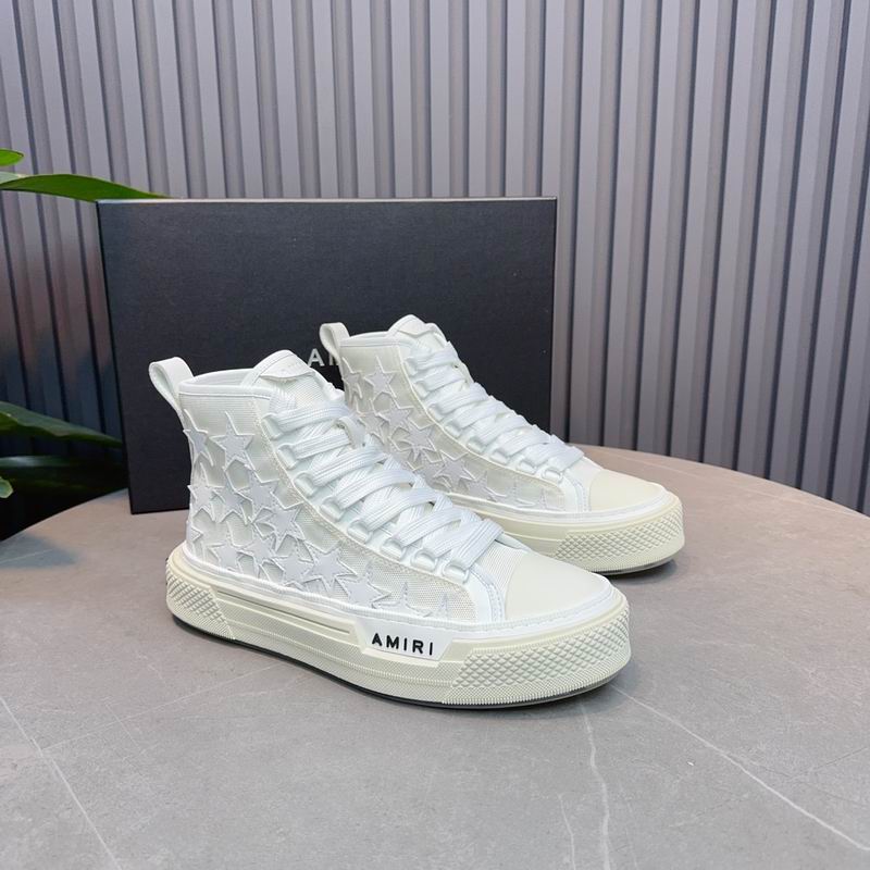AMIRI Tonal Star High-Top Sneakers | White