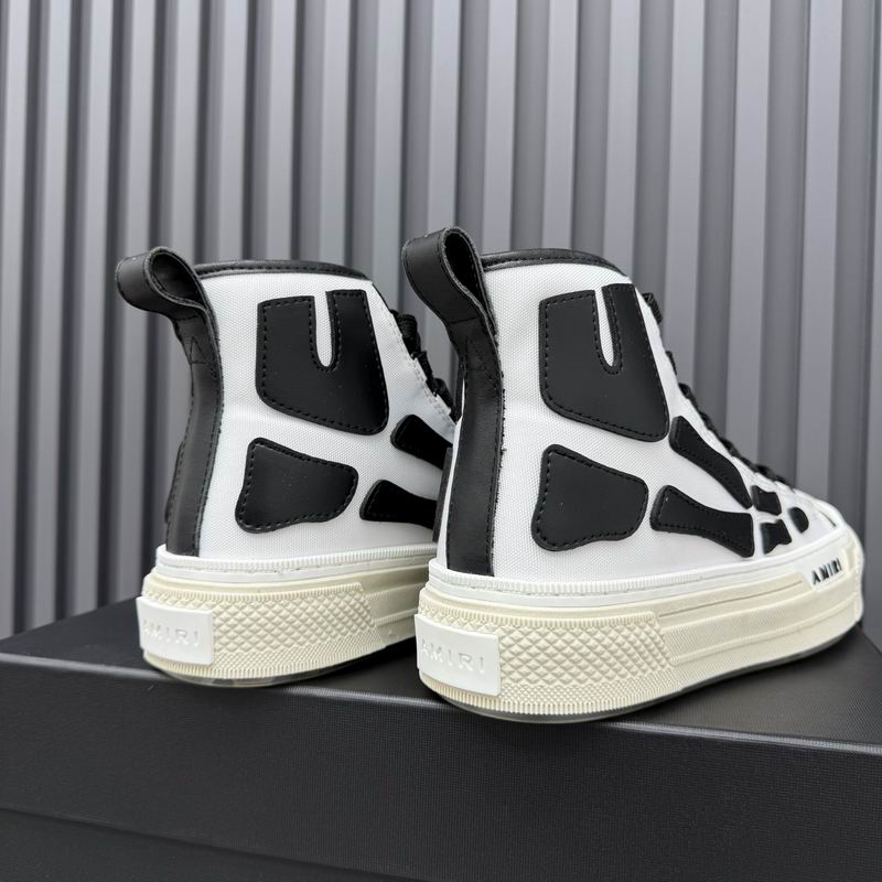 AMIRI Skeleton High-Top Sneakers | Black & White