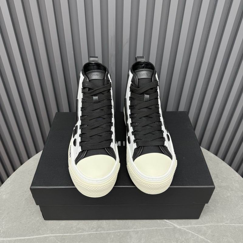 AMIRI Skeleton High-Top Sneakers | Black & White