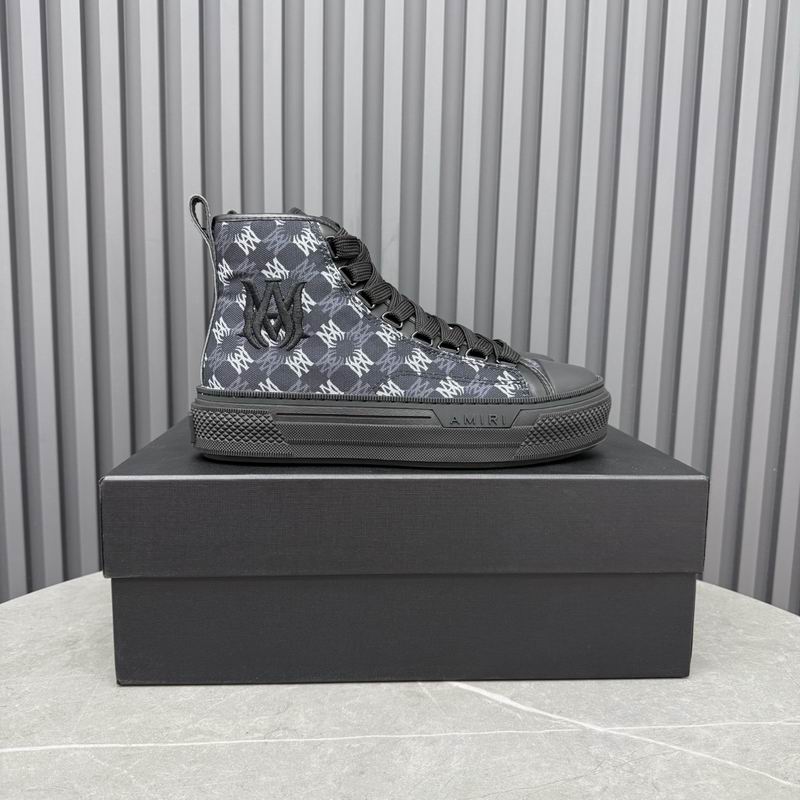 AMIRI Monogram High-Top Sneakers | Black & Grey
