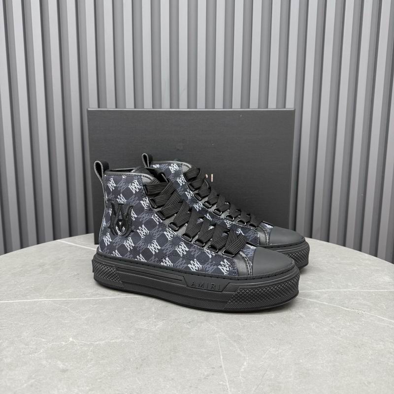 AMIRI Monogram High-Top Sneakers | Black & Grey