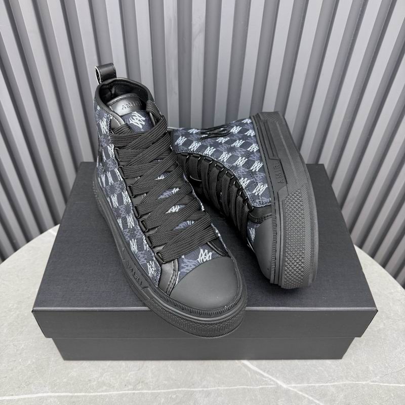 AMIRI Monogram High-Top Sneakers | Black & Grey