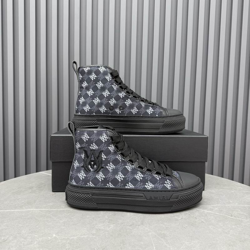 AMIRI Monogram High-Top Sneakers | Black & Grey