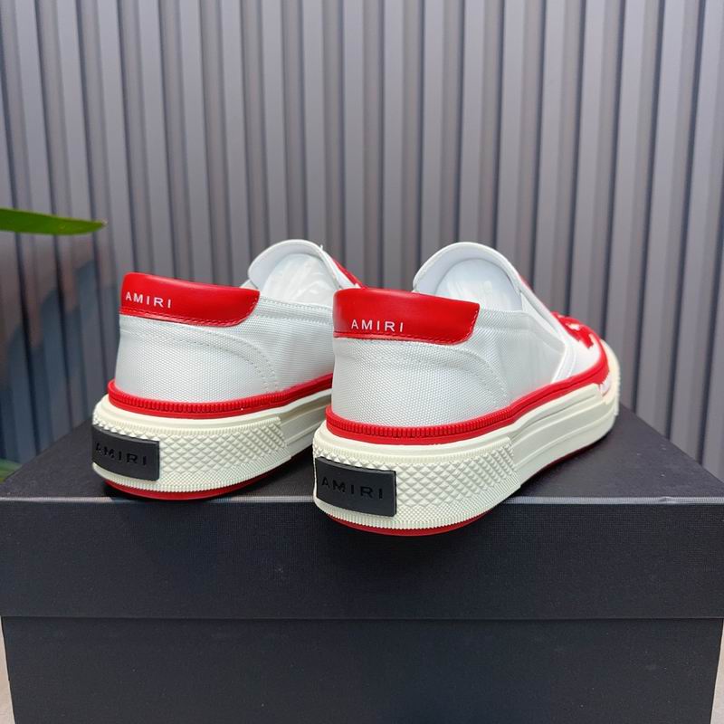 AMIRI White & Red Skeleton Slip-On Sneakers