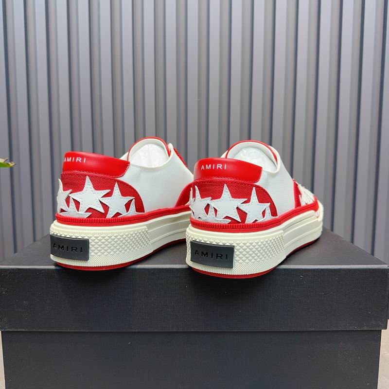 AMIRI Red & White Star Lace-Up Sneakers