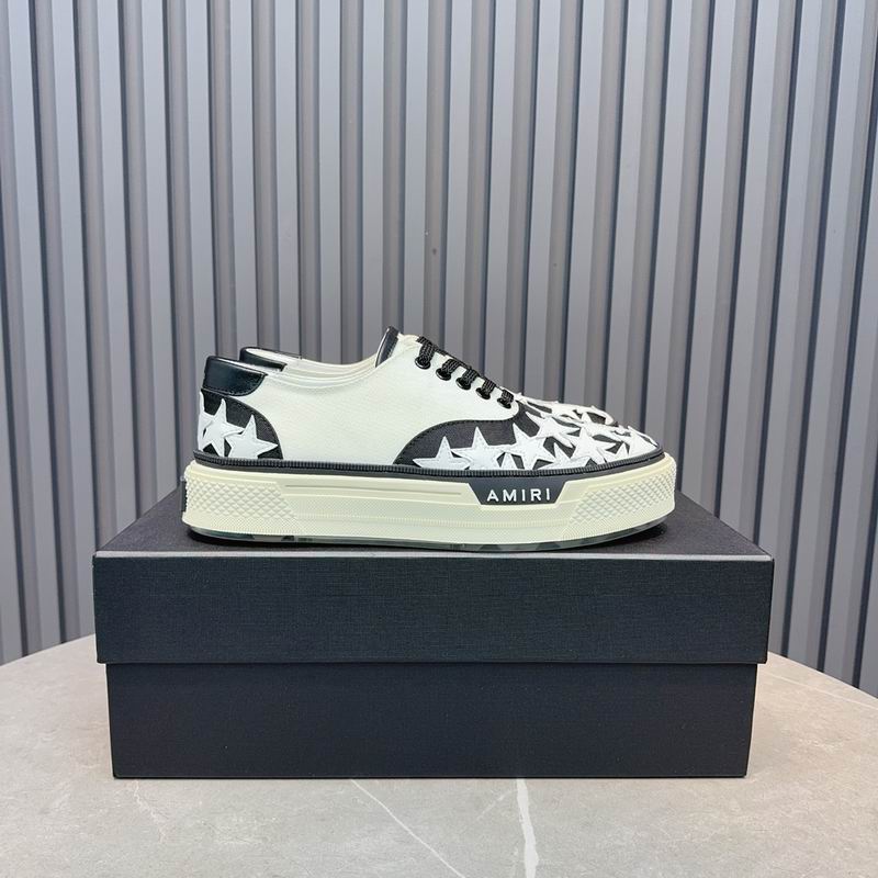AMIRI Black & White Star Lace-Up Sneakers