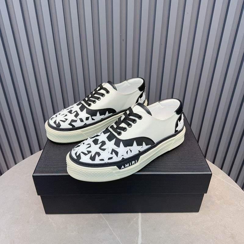 AMIRI Black & White Star Lace-Up Sneakers