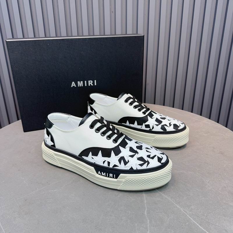 AMIRI Black & White Star Lace-Up Sneakers