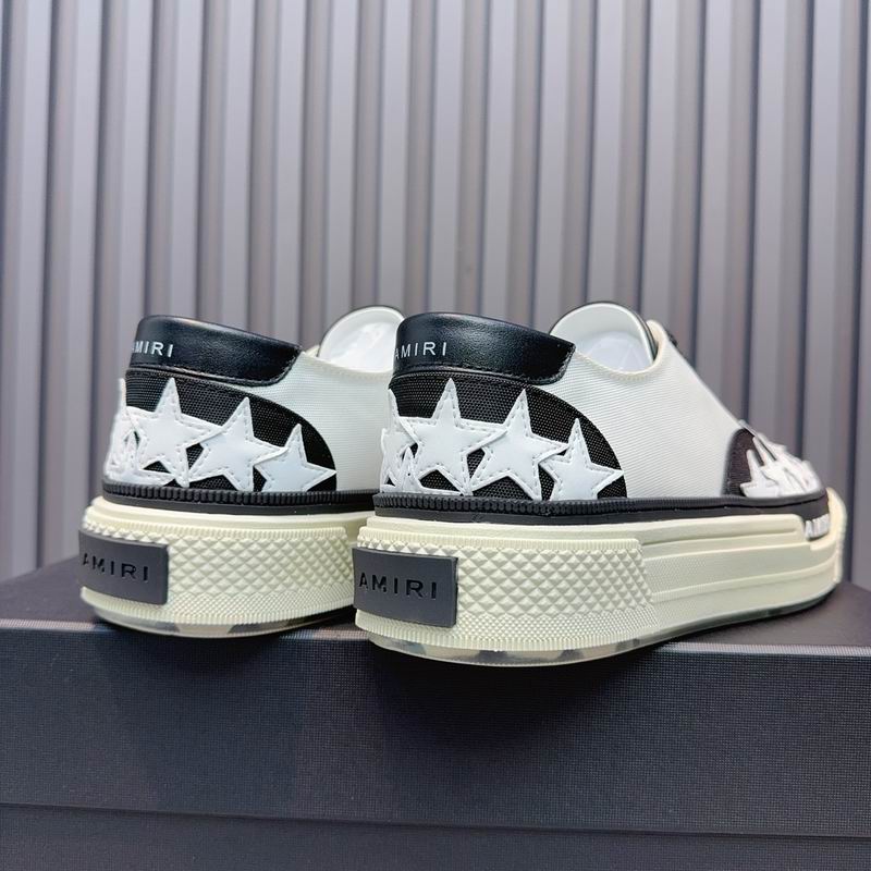 AMIRI Black & White Star Lace-Up Sneakers