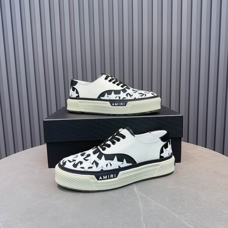 AMIRI Black & White Star Lace-Up Sneakers
