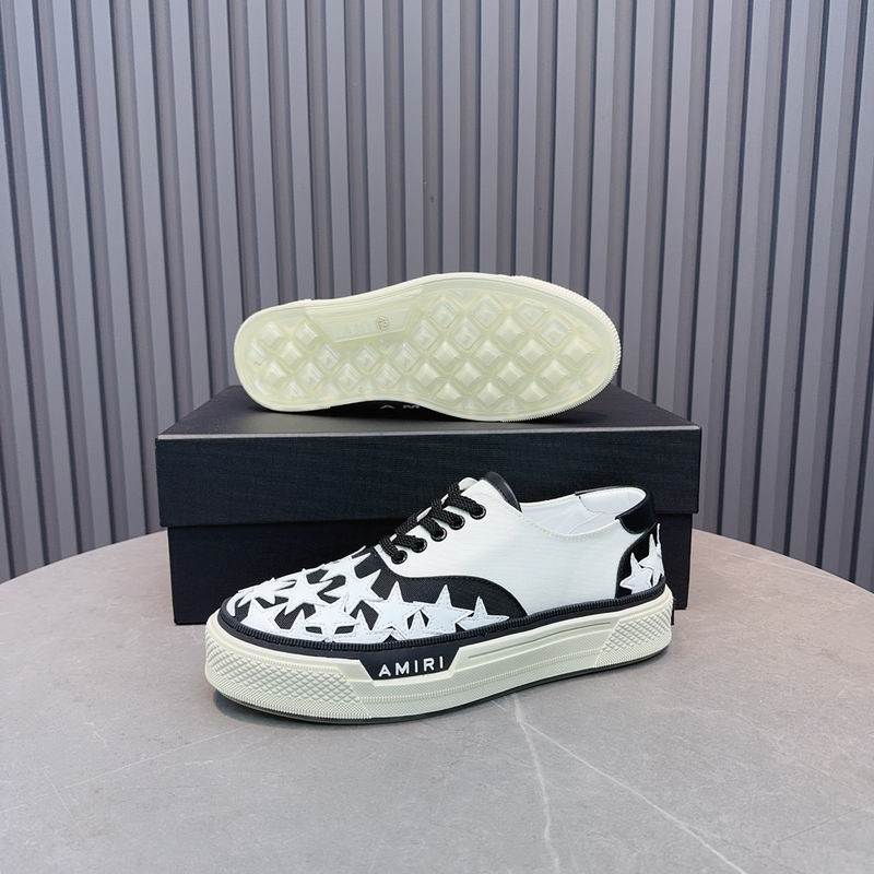 AMIRI Black & White Star Lace-Up Sneakers