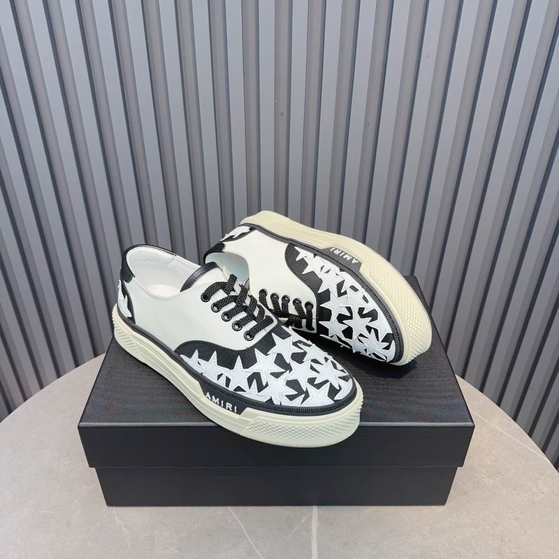 AMIRI Black & White Star Lace-Up Sneakers