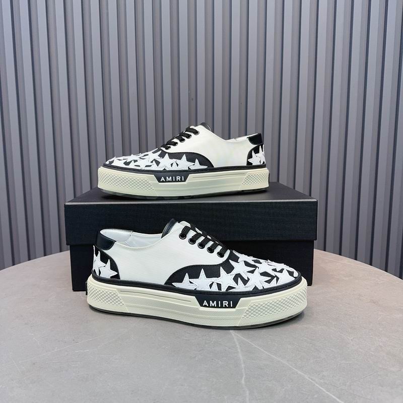 AMIRI Black & White Star Lace-Up Sneakers
