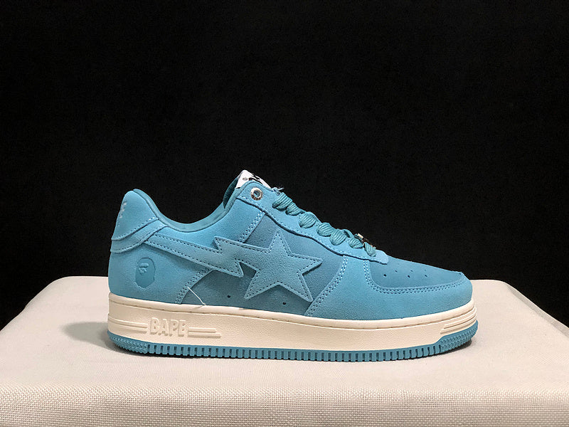 BAPE STA Low-Top Sneakers | Blue & Cream
