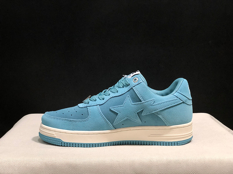 BAPE STA Low-Top Sneakers | Blue & Cream